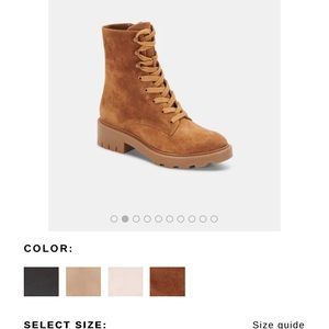 NWOT Dolce Vita Tan Suede lace up boots size 9.5